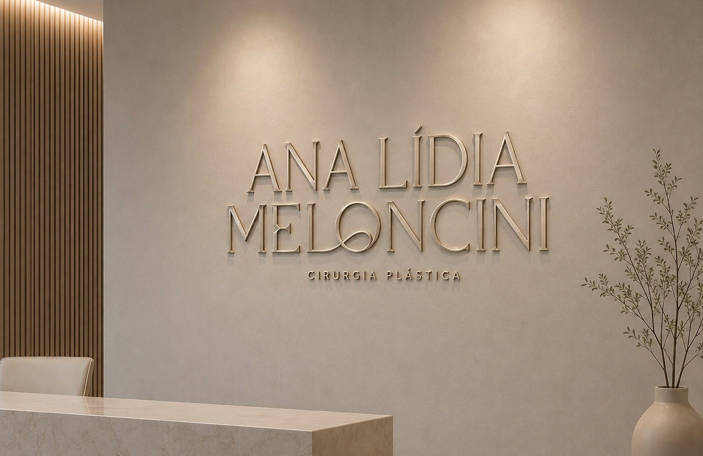 Recepção da clínica da Dra. Ana Lídia Meloncini